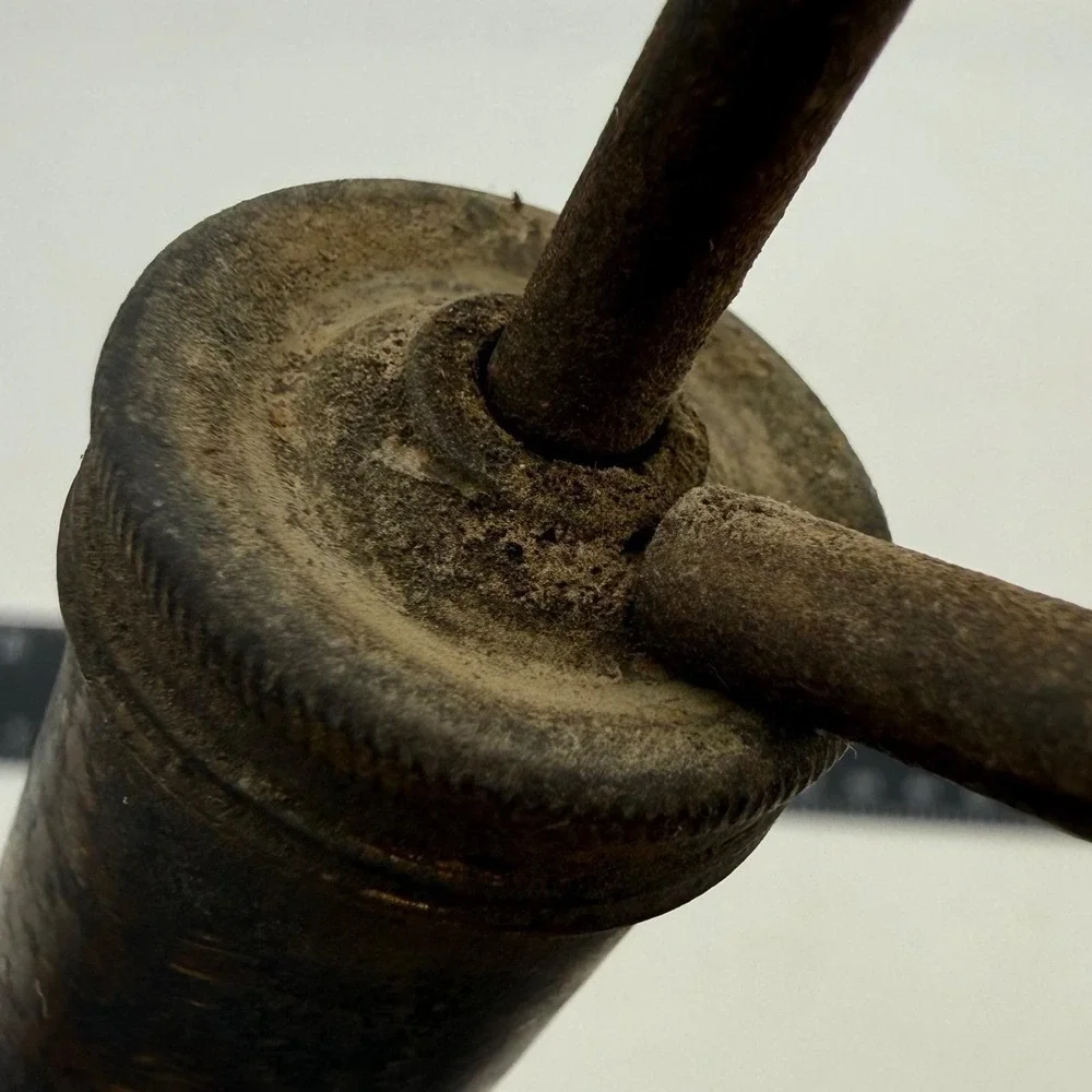 Antique Brass Hand Pump Industrial Primitive Tool Vtg grease gun steampunk